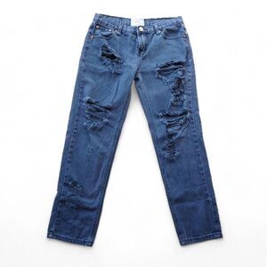 One Teaspoon Distressed Straight Leg Medium Wash Jeans Women's‎ 26